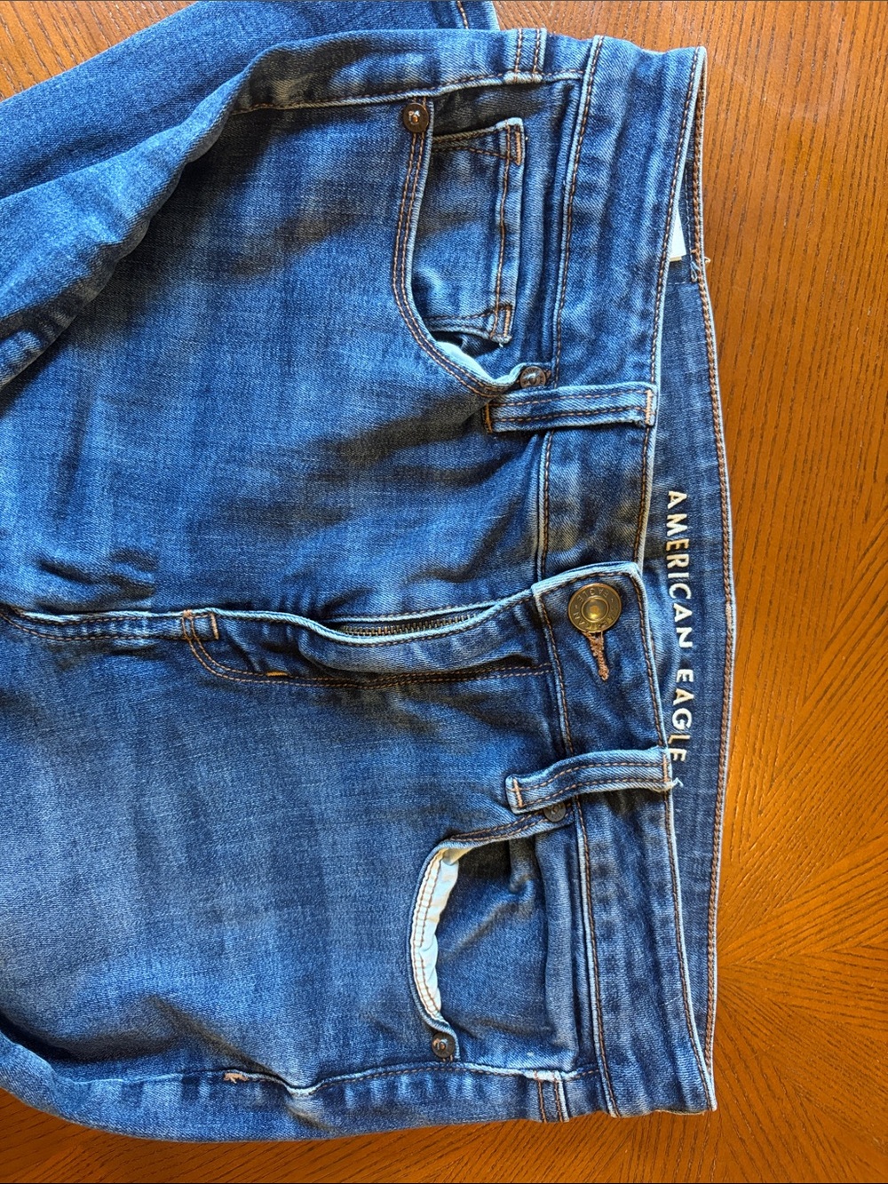 AE Hi rise skinny kick stretch denim jeans size 10 regular - Picture 2 of 12